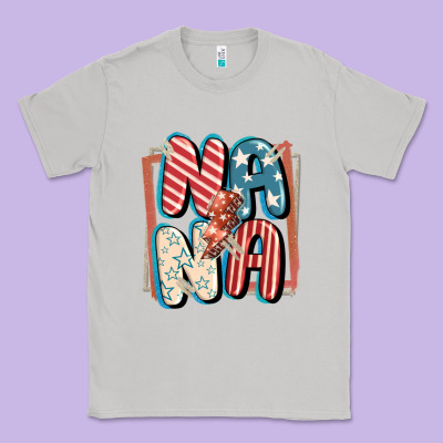 4th Of July Nana With Lightning Bolt Classic Tee Designed By Fadigitalartstudio