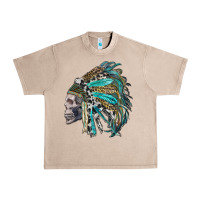 French Oak western indian headdress with skull Urban Heavy Tee - RanaPortraitStore
