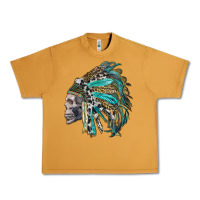 Peanut Butter western indian headdress with skull Urban Heavy Tee - RanaPortraitStore