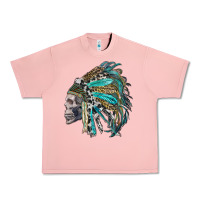 Salmon western indian headdress with skull Urban Heavy Tee - RanaPortraitStore