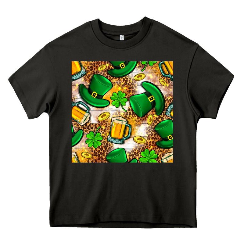 St. Patricks Day Hat Digital Paper Heavy Core Tee by BundleAndBundleShop | Teevron