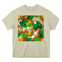 Mossy St. Patricks day hat digital paper Heavy Core Tee - BundleAndBundleShop