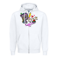 White pre k Zipper Hoodie - RanaPortraitStore