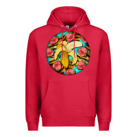Cardinal banana and strawberries with tiger pattern Premium Hoodie - BarkalooDesign