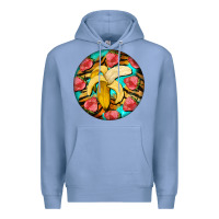 Colony Blue banana and strawberries with tiger pattern Premium Hoodie - BarkalooDesign