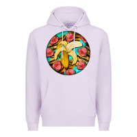 Lilac banana and strawberries with tiger pattern Premium Hoodie - BarkalooDesign