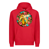 Red banana and strawberries with tiger pattern Premium Hoodie - BarkalooDesign