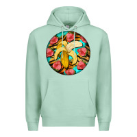 Seafoam banana and strawberries with tiger pattern Premium Hoodie - BarkalooDesign
