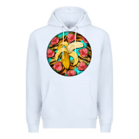 White banana and strawberries with tiger pattern Premium Hoodie - BarkalooDesign