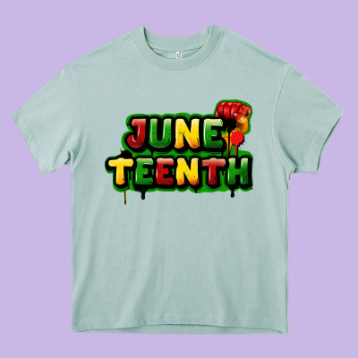Juneteenth Heavy Core Tee Designed By Fadigitalartstudio