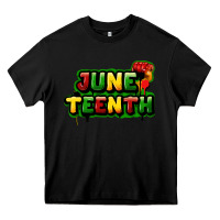 Black juneteenth Heavy Core Tee - FaDigitalArtStudio