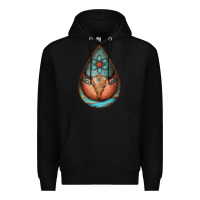 Black teardrop tooled leather bullskull earrings Premium Hoodie - Jasminsmagicworld