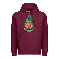 Burgundy teardrop tooled leather bullskull earrings Premium Hoodie - Jasminsmagicworld