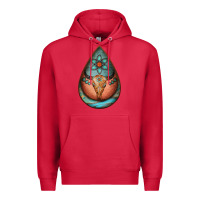 Cardinal teardrop tooled leather bullskull earrings Premium Hoodie - Jasminsmagicworld