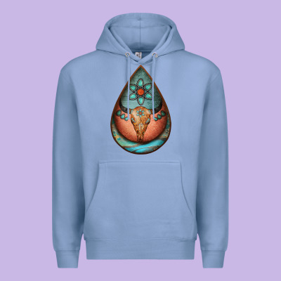 Teardrop Tooled Leather Bullskull Earrings Premium Hoodie Designed By Jasminsmagicworld