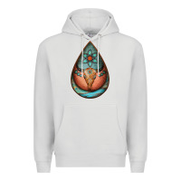 Dove Grey teardrop tooled leather bullskull earrings Premium Hoodie - Jasminsmagicworld