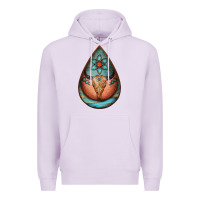 Lilac teardrop tooled leather bullskull earrings Premium Hoodie - Jasminsmagicworld