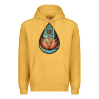 Mustard teardrop tooled leather bullskull earrings Premium Hoodie - Jasminsmagicworld