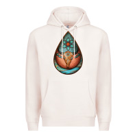 Pale Pink teardrop tooled leather bullskull earrings Premium Hoodie - Jasminsmagicworld