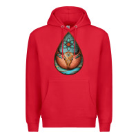 Red teardrop tooled leather bullskull earrings Premium Hoodie - Jasminsmagicworld