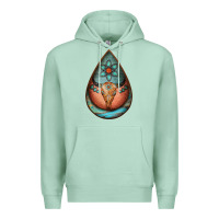 Seafoam teardrop tooled leather bullskull earrings Premium Hoodie - Jasminsmagicworld