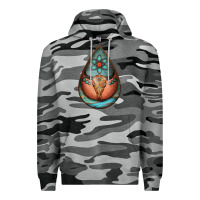 Slate Camo teardrop tooled leather bullskull earrings Premium Hoodie - Jasminsmagicworld