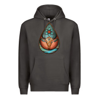 Smoke teardrop tooled leather bullskull earrings Premium Hoodie - Jasminsmagicworld
