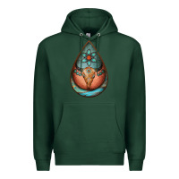 Sports Green teardrop tooled leather bullskull earrings Premium Hoodie - Jasminsmagicworld
