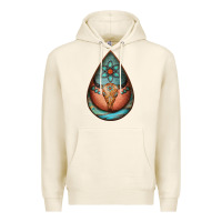 Tofu teardrop tooled leather bullskull earrings Premium Hoodie - Jasminsmagicworld
