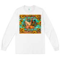 White Fall coop animals pumpkin Long Sleeve Tee - Artiststas