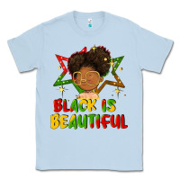 Dusty Blue black is beautiful Classic Tee - FaDigitalArtStudio