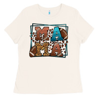 Bone American Football Mama Mother's Day Ladies Tee - LillyAllenDesigns