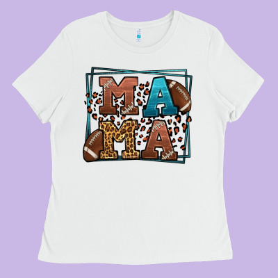 American Football Mama Mother's Day Ladies Tee Designed By Lillyallendesigns
