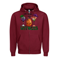 Burgundy drink up withces halloween Zipper Hoodie - RanaPortraitStore