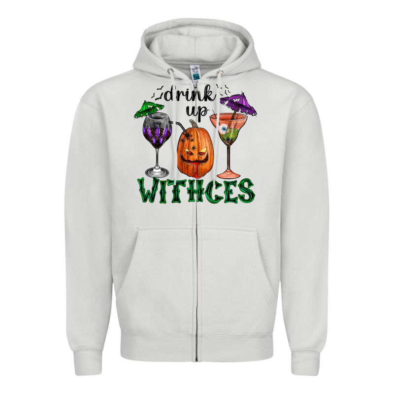 Drink Up Withces Halloween Zipper Hoodie by RanaPortraitStore | Teevron