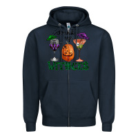 Navy drink up withces halloween Zipper Hoodie - RanaPortraitStore
