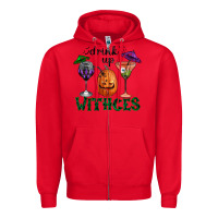 Red drink up withces halloween Zipper Hoodie - RanaPortraitStore