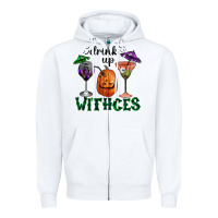 White drink up withces halloween Zipper Hoodie - RanaPortraitStore