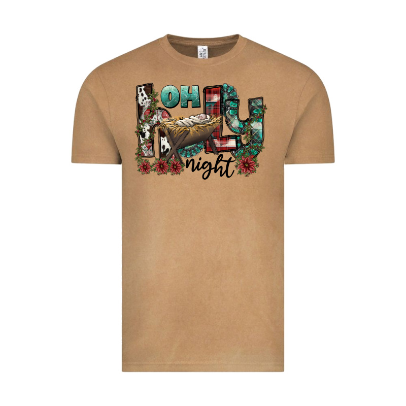Oh Holy Night Vintage Tee by CowhideDigitalArt | Teevron