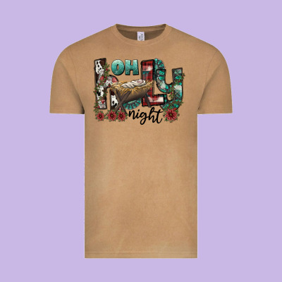 Oh Holy Night Vintage Tee Designed By Cowhidedigitalart