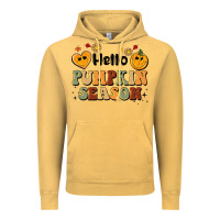 Vintage Mustard hello pumpkin season Vintage Hoodie - BarkalooDesign