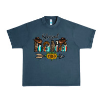 Midnight Navy blessed nana Urban Heavy Tee - CowhideDigitalArt