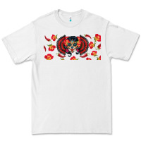 White sugar skull rose libbey glass Premium Tee - BundleAndBundleShop