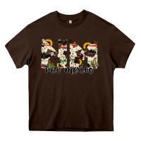 Chocolate Brown new mexico state cowhide serape cactus Heavy Core Tee - RanaPortraitStore