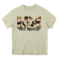 Mossy new mexico state cowhide serape cactus Heavy Core Tee - RanaPortraitStore