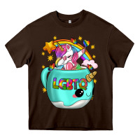 Chocolate Brown LGBTQ Unicorn And Narwhal Mug Heavy Core Tee - BundleAndBundleShop