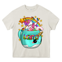 Cream LGBTQ Unicorn And Narwhal Mug Heavy Core Tee - BundleAndBundleShop