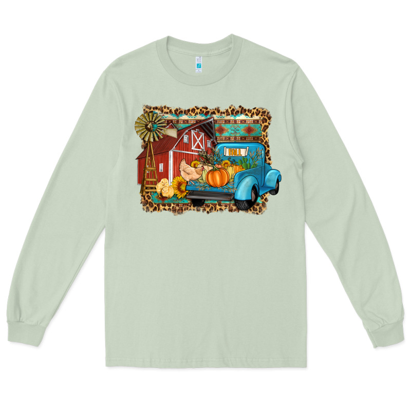 Farm Life Fall Barn And Truck Long Sleeve Tee by Artiststas | Teevron