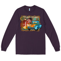 Plum Farm Life Fall Barn And Truck Long Sleeve Tee - Artiststas