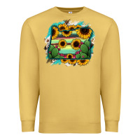Antique Gold Oregon Map Sunflower Cactus Serape Premium Sweatshirt - RanaPortraitStore